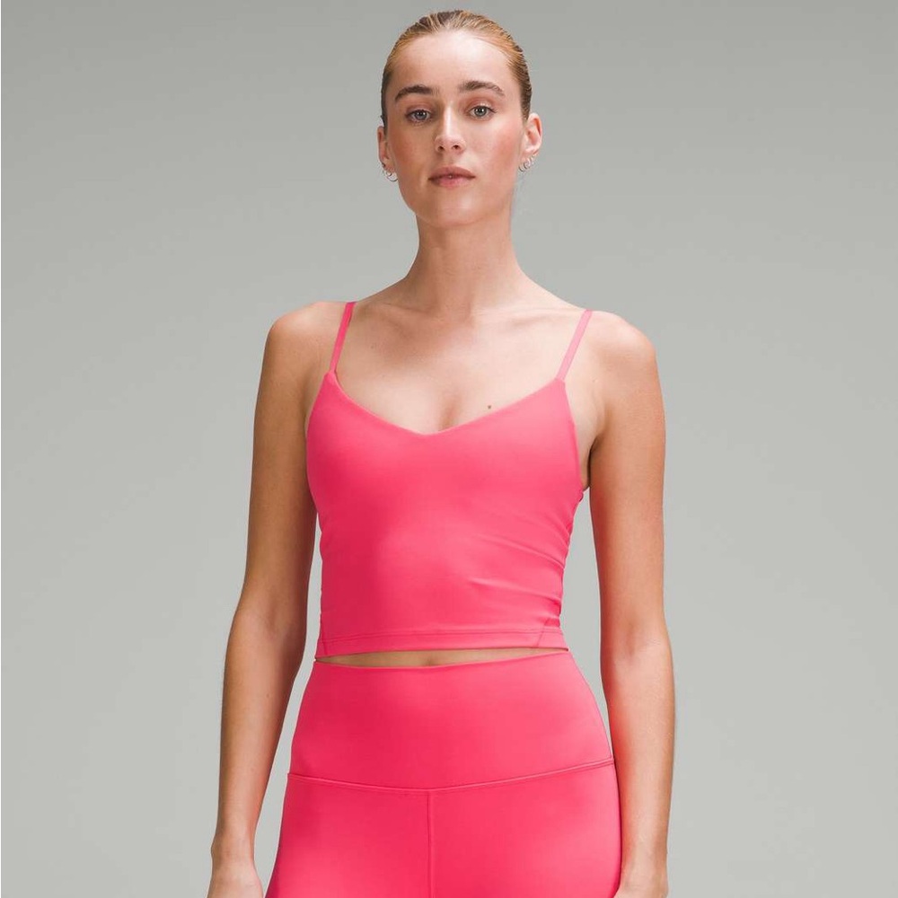 NWT Lululemon Align Cropped Cami Tank Glazed Pink Size 8